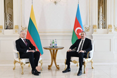 Prezident İlham Əliyevin litvalı həmkarı ilə görüşü olub