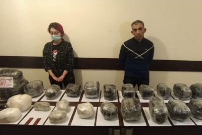 Sərhədçilər İrandan 27 kq narkotikin keçirilməsinin qarşısını alıblar