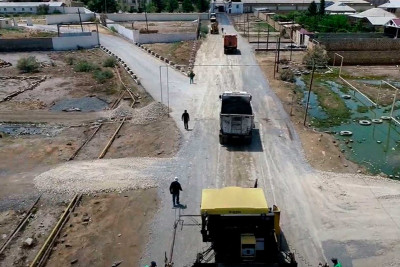 Qobustanda mərkəzi küçənin təmiri yekunlaşıb