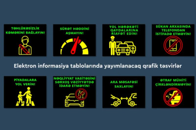 Bakı yollarında elektron tablolarda sosial çağırışlar yayımlanacaq