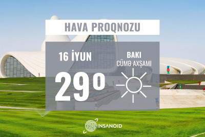 Cümə axşamına olan hava proqnozu: 29° isti olacaq
