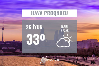 Bazar günü 33° isti olacaq