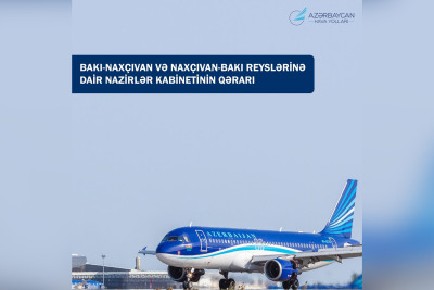 Bakı-Naxçıvan-Bakı aviareysi üzrə biletin qiyməti 60 manat olub