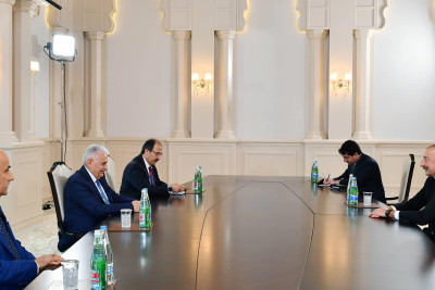 İlham Əliyev Binəli Yıldırımla görüşüb