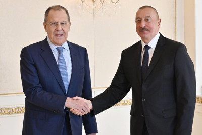 Prezident İlham Əliyev Rusiya XİN başçısı Sergey Lavrovu qəbul edib