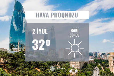 Şənbə günü Bakıda 32° isti olacaq
