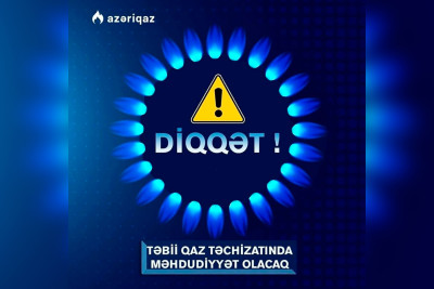 Sabah ölkənin iki rayonunda qaz olmayacaq