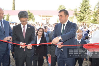 Yaponiya səfiri Astarada məktəb açılışında iştirak edib