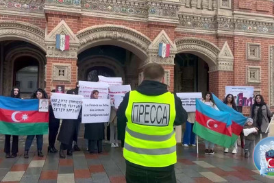 Fransanın Moskvadakı səfirliyi qarşısında keçirilən aksiyanın daha bir iştirakçısı saxlanılıb