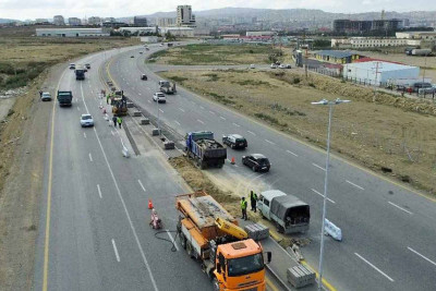 Saray-Novxanı yolunda yeni geriyə dönmə yeri yaradılır
