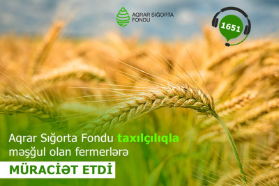 Aqrar Sığorta Fondu taxılçı fermerlərə müraciət edib