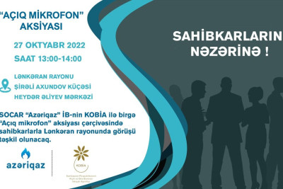 “Azəriqaz” İB: Lənkəranda sahibkarlarla görüş keçiriləcək