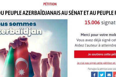 15000 азербайджанцев выступили против Сената Франции