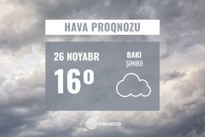 Şənbə günü 16° isti olacaq