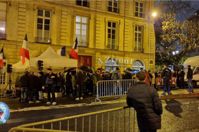 Hazırda Parisdə erməni diasporu Senata minnətdarlıq aksiyası keçirir