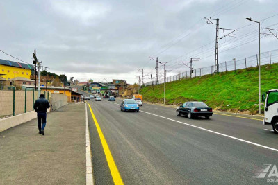 “Baksol yolu”nun bir hissəsində təmir işləri yekunlaşıb