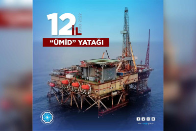 “Ümid” yatağından 6 milyard kubmetrdən çox qaz hasil edilib
