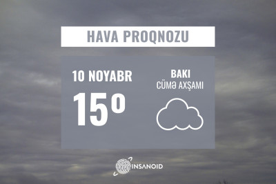 Noyabrın 10-da Bakıda 15° isti olacaq