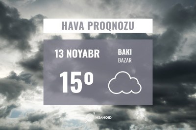 Bazar günü hava yağmursuz keçəcək