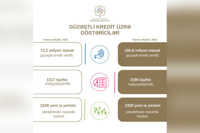 SİF: 10 ayda 106 milyon manat kredit verilib