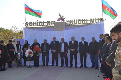 Füzulidə şəhidlərin xatirəsinə abidə ucaldılıb