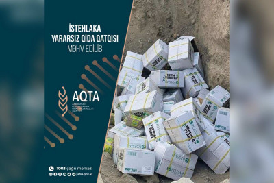 İstehlaka yararsız 640 kq qida qatqısı məhv edilib