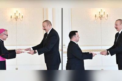 İlham Əliyev Moldova və Vatikanın yeni səfirlərinin etimadnamələrini qəbul edib