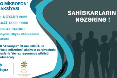 Yevlaxda “Açıq mikrofon” aksiyası keçiriləcək