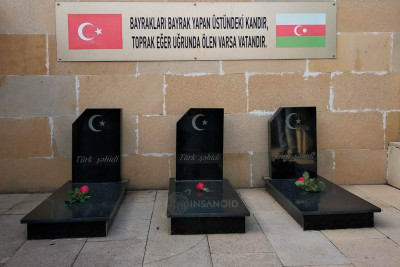 Sabirabadın Qəzli kəndində şəhid olmuş türk əsgərlərinin məzarlığı