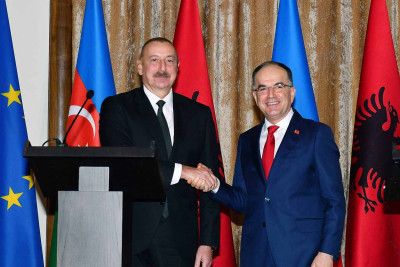 Azərbaycan və Albaniya prezidentləri mətbuata bəyanatlarla çıxış ediblər