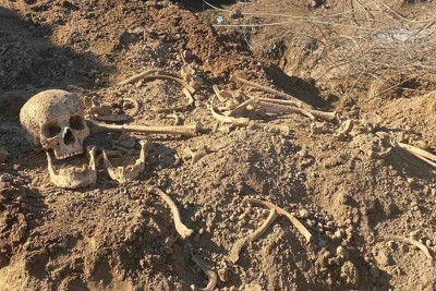 Ağdamda 30 il əvvəl öldürülərək basdırıldığı ehtimal olunan insan sümükləri aşkarlanıb