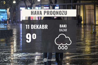 Bazar günü hava yağışlı keçəcək