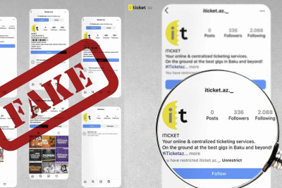 “iTicket” saytının adından istifadə edənlərdən ehtiyatlı olun