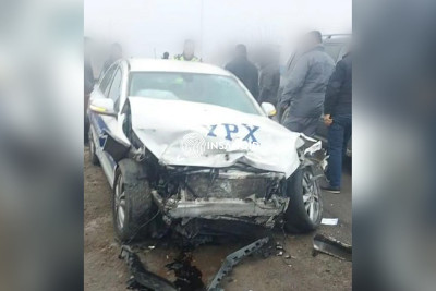 Bərdədə YPX avtomobili qəzaya uğrayıb