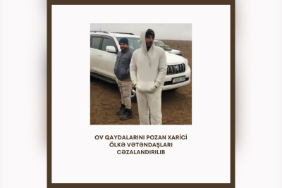 Ov qaydalarını pozan əcnəbilər cəzalandırılıblar