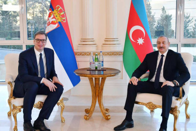 Ilham Əliyevin Aleksandar Vuçiç ilə görüşü baş tutub