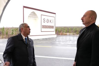 Prezident İlham Əliyev və ailəsi Şəkidə səfərdə olublar