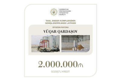 Siyəzəndə taxıl anbarının genişləndirilməsi üçün 2 milyon manat güzəştli kredit ayrılıb
