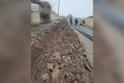 Biləsuvarın bu kəndində su problemi həll edilir