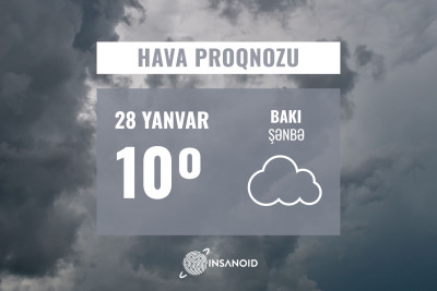 Sabah Bakıda 10° isti olacaq