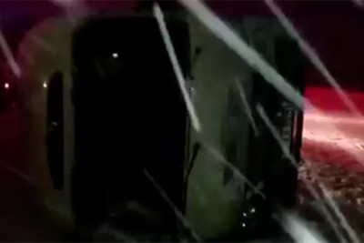Bakı-Quba yolunda sərnişin daşıyan avtobus aşıb