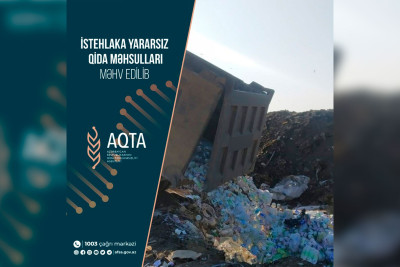 İstehlaka yararsız 10 ton süd məhsulu məhv edilib