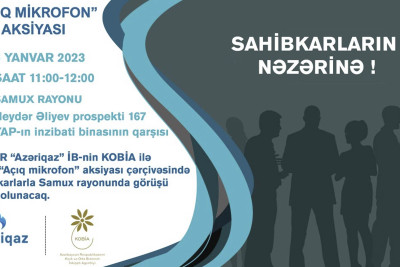 Azəriqaz: Samuxda sahibkarlarla görüş keçiriləcək