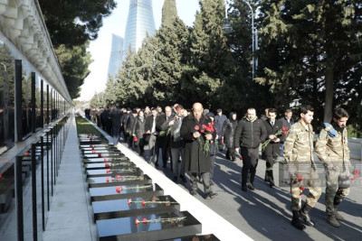 Daşaltı şəhidlərinin məzarları ziyarət olunub