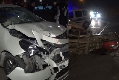 Naxçıvanda içkili motosikletçi qəza törədib