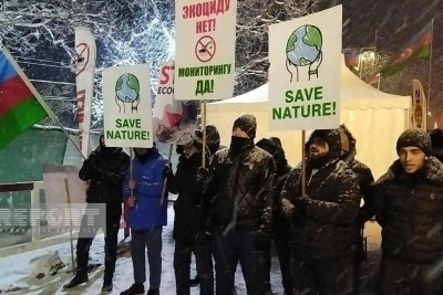 Qar yağmağına baxmayaraq, Xankəndi-Laçın yolunda aksiya 29 gündür davam edir