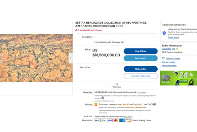 Səttar Bəhlulzadənin əsərləri dünya bazarında 18 milyon dollardan çox qiymətə satılır
