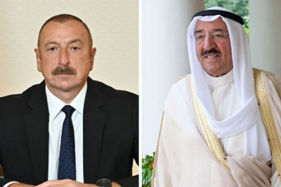 İlham Əliyev Əlahəzrət Şeyx Nəvaf əl-Əhməd əl-Cabir əs-Sabahı təbrik edib
