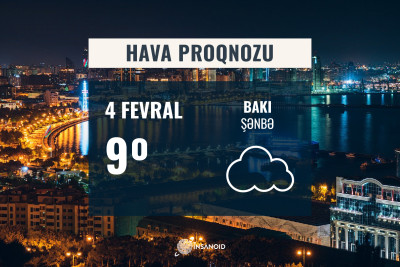 Sabahın hava proqnozu açıqlanıb