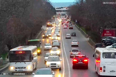 Bakıda tıxac olan yollar - SİYAHI
